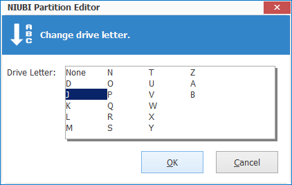 Change drive letter