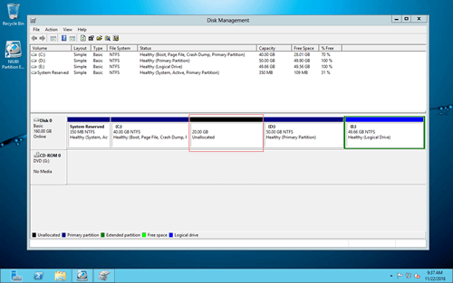C drive shrunk